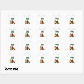 Heraldic Camel Palm Tree Color Coat of Arms Runder Aufkleber (Blatt)