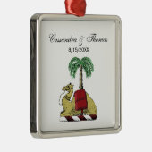 Heraldic Camel Palm Tree Color Coat of Arms Silbernes Ornament (Rechts)