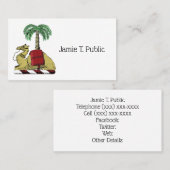 Heraldic Camel Palm Tree Color Coat of Arms Visitenkarte (Vorne/Hinten)