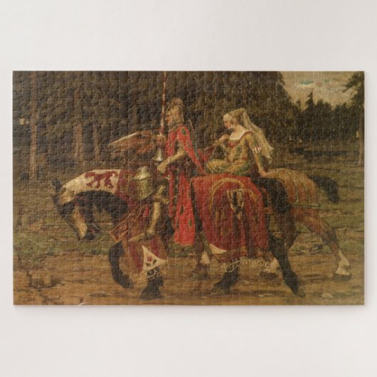 Heraldic Chivale von Alphonse Mucha Puzzle (Horizontal)