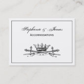 Heraldic Crown Crossed Schwerter Sabers Emblem Wap Visitenkarte (Vorderseite)