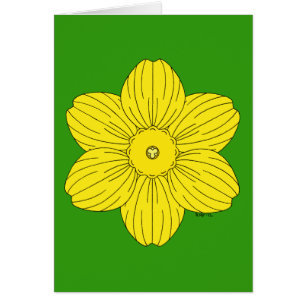 Heraldic Daffodil Grußkarte