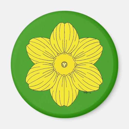 Heraldic Daffodil Magnet (Vorne)