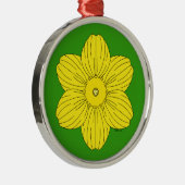 Heraldic Daffodil Ornament Aus Metall (Rechts)