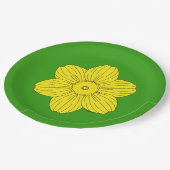 Heraldic Daffodil Pappteller (Schrägansicht)