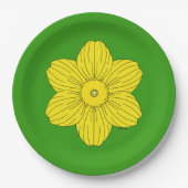 Heraldic Daffodil Pappteller (Vorderseite)