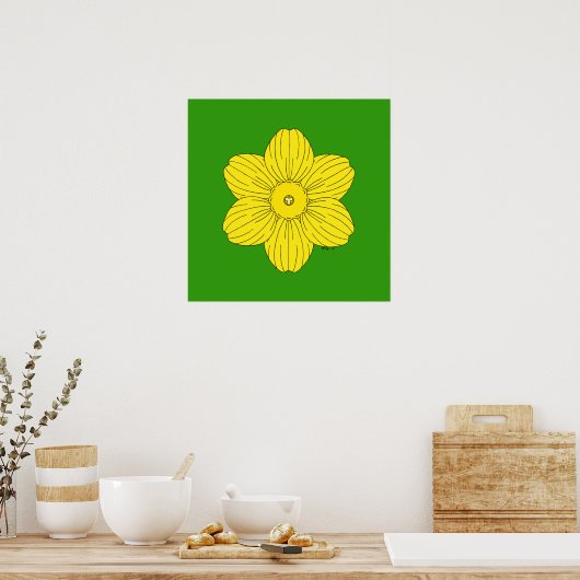 Heraldic Daffodil Poster (Küche)