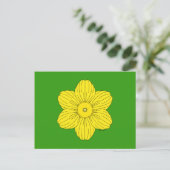 Heraldic Daffodil Postkarte (Stehend Vorderseite)