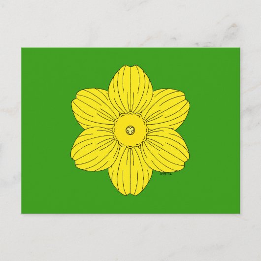 Heraldic Daffodil Postkarte (Vorderseite)