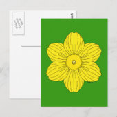 Heraldic Daffodil Postkarte (Vorne/Hinten)