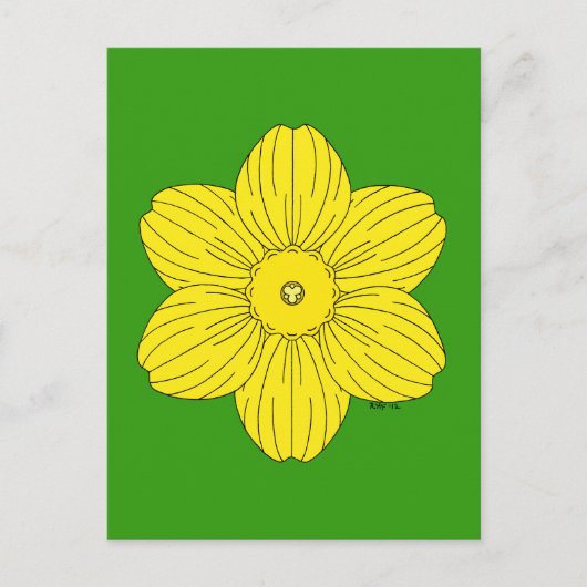 Heraldic Daffodil Postkarte (Vorderseite)