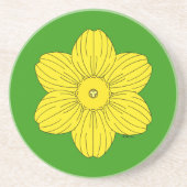 Heraldic Daffodil Sandstein Untersetzer (Vorne)