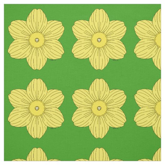 Heraldic Daffodil Stoff (Muster)
