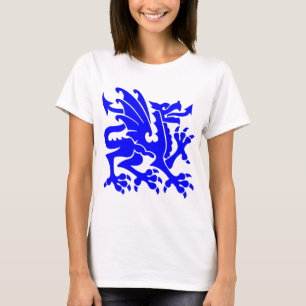 Heraldic Dragon 01 - Blau T-Shirt