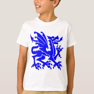 Heraldic Dragon 01 - Blau T-Shirt