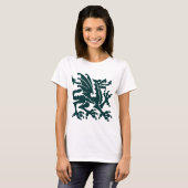 Heraldic Dragon 01 - Dunkelgrün T-Shirt (Vorne ganz)