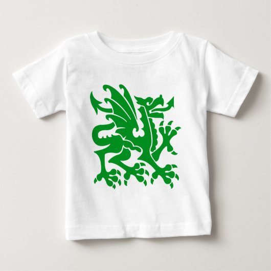 Heraldic Dragon 01 - Gras Green Baby T-shirt (Vorderseite)