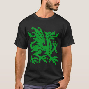 Heraldic Dragon 01 - Gras Green T-Shirt