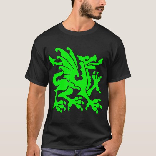 Heraldic Dragon 01 - Green T-Shirt (Vorderseite)