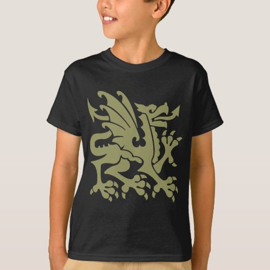 Heraldic Dragon 01 - Khaki T-Shirt (Vorderseite)