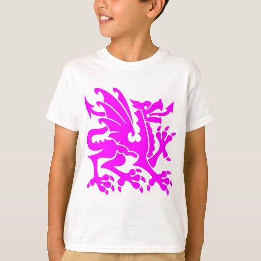 Heraldic Dragon 01 - Magenta T-Shirt (Vorderseite)