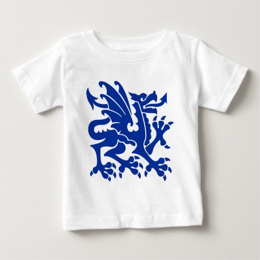 Heraldic Dragon 01 - Navy Blue Baby T-shirt (Vorderseite)