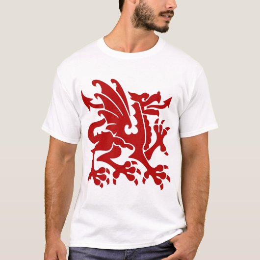 Heraldic Dragon 01 - Ruby Red T-Shirt (Vorderseite)