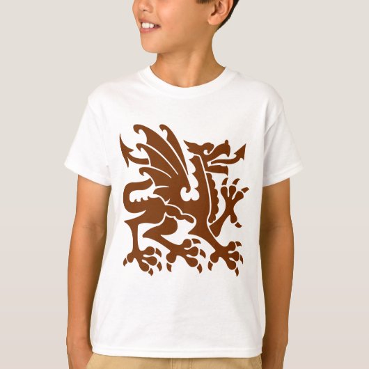Heraldic Dragon 01 - Walnut T-Shirt (Vorderseite)