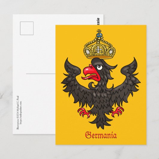 Heraldic Eagle Postkarte (Vorne/Hinten)