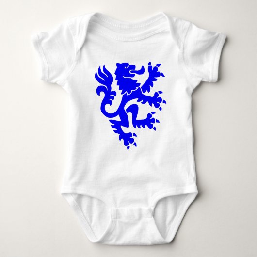 Heraldic Lion 01 - Blau Baby Strampler (Vorderseite)