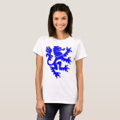 Heraldic Lion 01 - Blau T-Shirt (Vorne ganz)