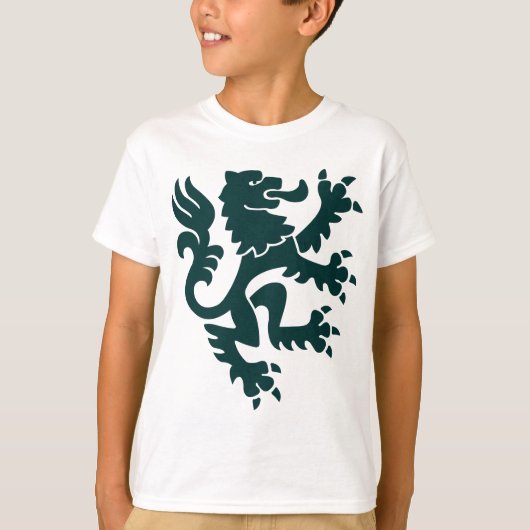 Heraldic Lion 01 - Dunkelgrün T-Shirt (Vorderseite)