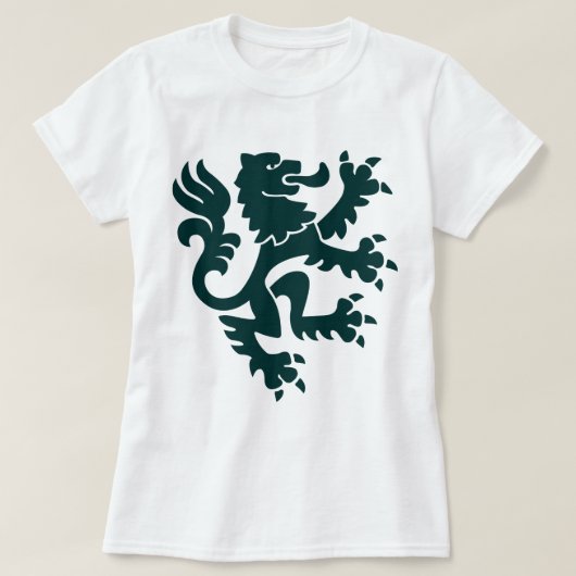 Heraldic Lion 01 - Dunkelgrün T-Shirt (Design vorne)