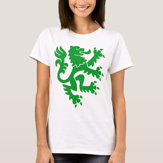 Heraldic Lion 01 - Gras Green T-Shirt (Vorderseite)