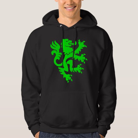 Heraldic Lion 01 - Green Hoodie (Vorderseite)