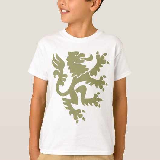 Heraldic Lion 01 - Khaki T-Shirt (Vorderseite)