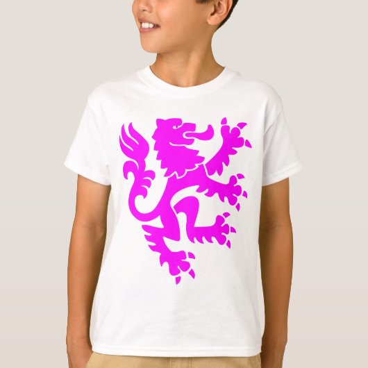 Heraldic Lion 01 - Magenta T-Shirt (Vorderseite)