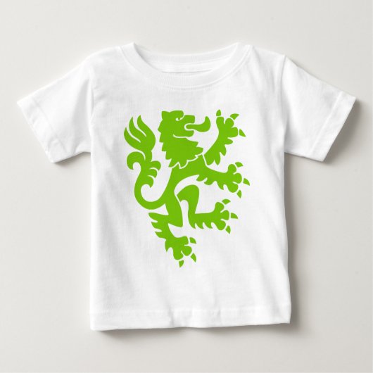 Heraldic Lion 01 - Martian Green Baby T-shirt (Vorderseite)