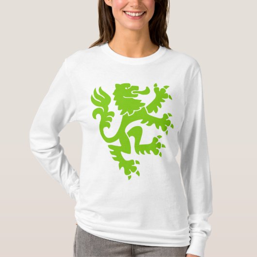 Heraldic Lion 01 - Martian Green T-Shirt (Vorderseite)