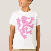 Heraldic Lion 01 - Rosa T-Shirt (Vorderseite)