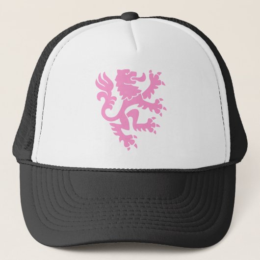Heraldic Lion 01 - Rosa Truckerkappe (Vorderseite)