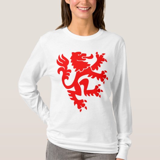 Heraldic Lion 01 - Rot T-Shirt (Vorderseite)