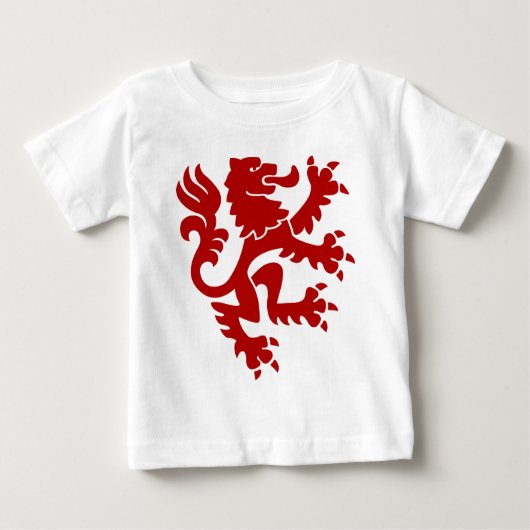 Heraldic Lion 01 - Ruby Red Baby T-shirt (Vorderseite)