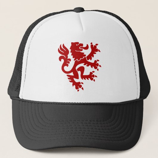Heraldic Lion 01 - Ruby Red Truckerkappe (Vorderseite)