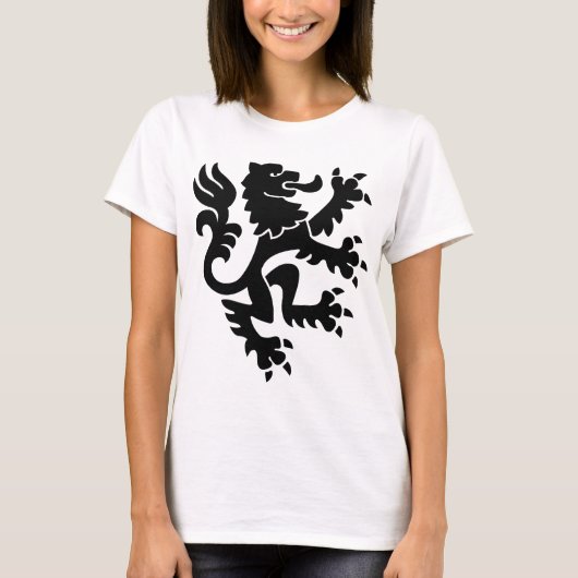 Heraldic Lion 01 - Schwarz T-Shirt (Vorderseite)