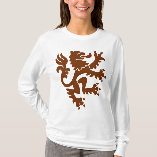 Heraldic Lion 01 - Walnut T-Shirt (Vorderseite)