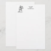 Heraldic Lion Stehendes Wappen Emblem Briefpapier (Vorne/Hinten)