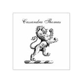 Heraldic Lion Stehendes Wappen Emblem C Gummistempel (Prägung)