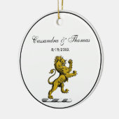 Heraldic Lion Stehendes Wappen Emblem C Keramikornament (Links)