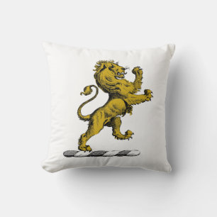 Heraldic Lion Stehendes Wappen Emblem C Kissen